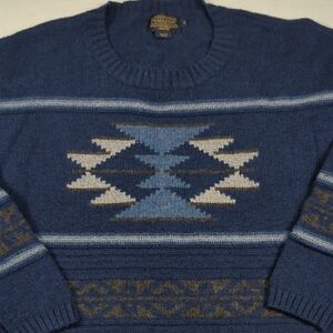 Pendleton Lambswool Aztec‎ Southwest Style Men's Sweater Size Small